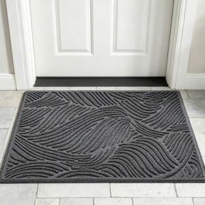 Natural Rubber Door Mat, Absorbent, Grey