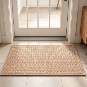 Natural rubber doormat, latte brown