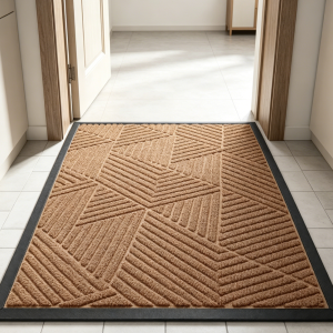 Wood grain pattern doormat