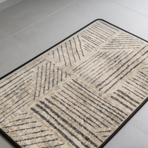 Coarse Fibre Door Mat, Brown Squares