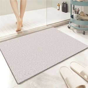 The Secure Mat for Shower, Non Slip Shower Mat, Shower Floor Mats, Shower Safety Mats Non-Slip for Seniors(Size:40x60cm/15.7x23.6in,Color:White)